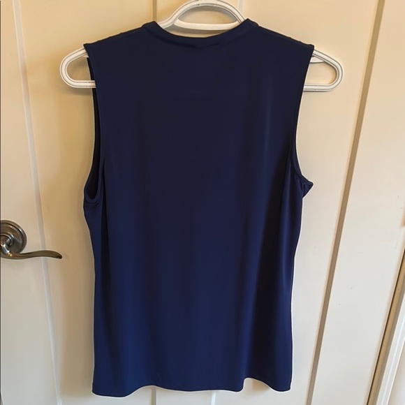 Jones New York Ruffle Front Blue Sleeveless Top, size S - Picture 9 of 9